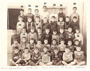 ECOLE EMERAT GARCONS 1958 6 EME D